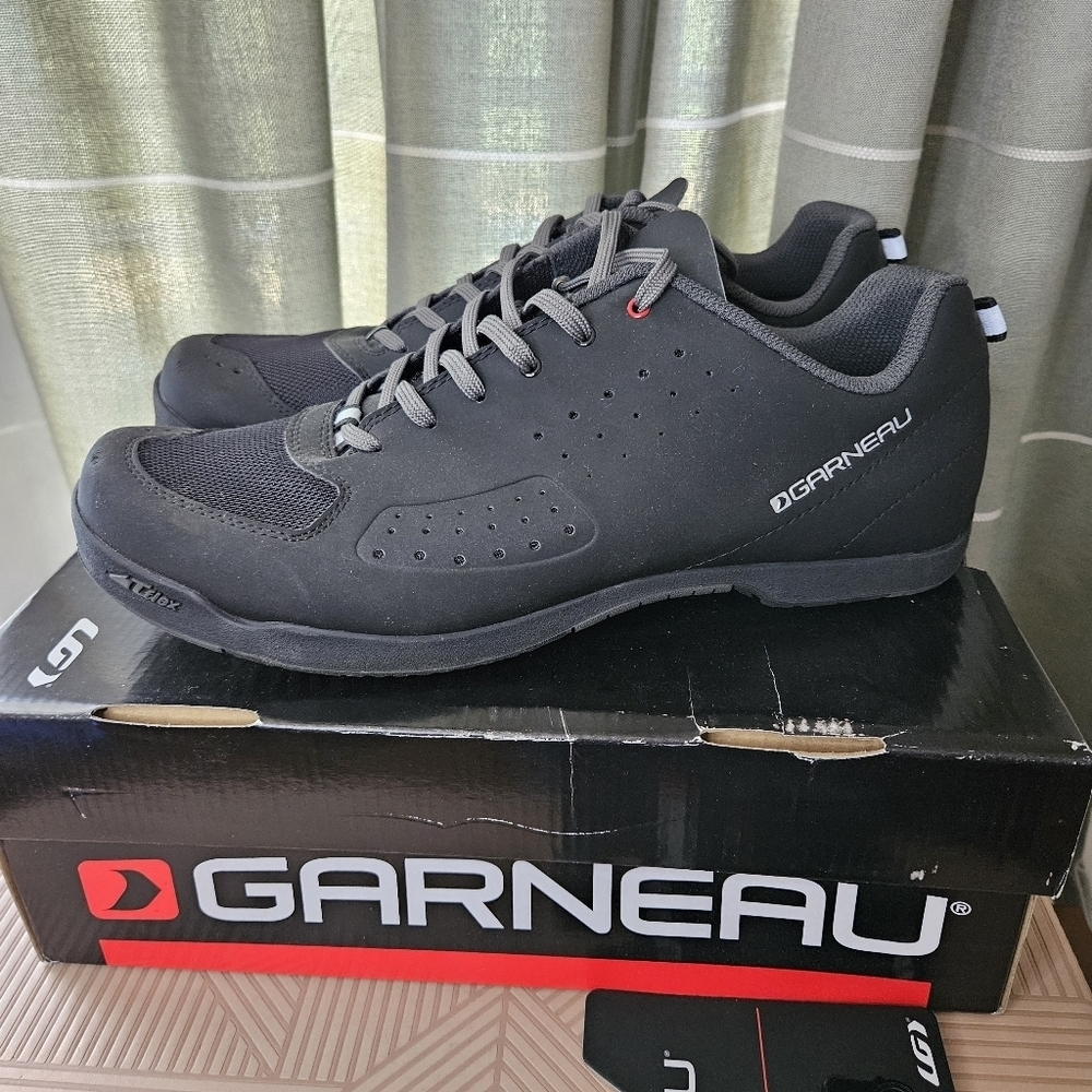 Garneau Men's Black Cycling Boots Shoes Urban Black Asphalt Cleats Echelon 11.5 - Picture 7 of 16